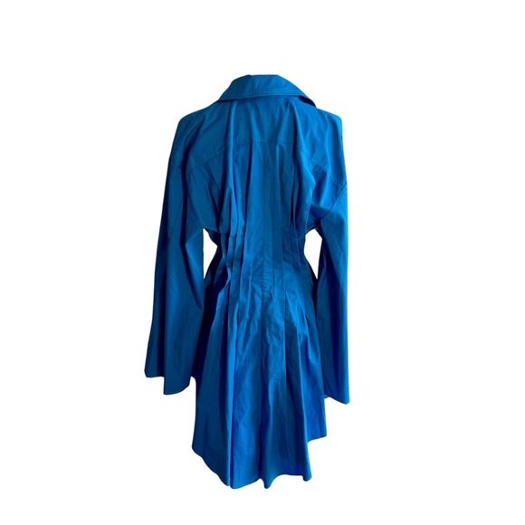 L'Academie - NWOT Zenda Mini Button Down Dress Electric Blue Sz S - Picture 4 of 8